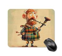 Mouse Pad, Cartoon Scottish Bagpipe Portable Gaming Mousepad Durable Mouse Mat For Work Studying Home 25X30Cm