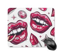 Mouse Pad, Cartoon Style Lips Washable Mouse Mat Non-Slip Mousepads For Pc Studying Work 25X30Cm