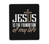 Mouse Pad Christianty Jesus Is Foundation Of My Life Desk Mat Comfort Mousepad Non-Slip Mouse Mats For Home Computers Work 25X30CM