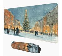 Mouse Pad Christmas & City 90 x 40 cm Desk Mat, Office Table Blotter 1D#120