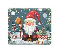 Mouse Pad Christmas Traditional Gnome Mouse Mat Computer Gaming Mouses Pad with Anti-Slip Rubber Base Washable Mouses Mat for Laptop Computer Mats for Office Gaming 9.4"x7.9"