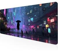 Mouse Pad City Gaming Mouse Pad Girl Large Desk Mat 700x400x3mm,Work From Home Essentials Non-Slip Rubber Base Special Textured Water-Resistant Surface Wear-Resistant For Office Computer,Laptop Y1-187