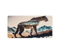 Mouse Pad Clouded Leopard Art Waterproof Mousepad 30x60cm Keyboard Desk Mat with Non Slip Base And Stitched Edge for Gaming Office Work