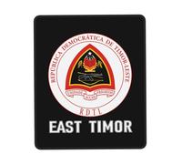 Mouse Pad Coat Of Arms Of East Timor Timorese Flag Emblem Mouse Mats Comfort Mousepad Durable Desk Mat For Office Home Work 25X30CM