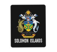 Mouse Pad Coat Of Arms Of Solomon Islands Emblem Mouse Mats Durable Mousepad Non-Slip Desk Mat For Home Computers Work 25X30CM