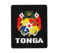 Mouse Pad Coat Of Arms Of Tonga Flag Tongans Emblem Desk Mat Durable Mousepad Soft Mouse Mats For Work Office Home 25X30CM