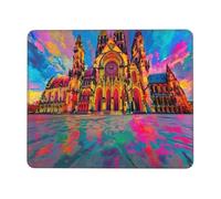 Mouse Pad Cologne Cathedral Small Mouse Mat 18 x 22cm with Non-Slip Rubber Base, Waterproof Mousepad, Gaming Mousemat for Women Kids Men Laptops Keyboard Tray Home Traveling Office Accessories D-457
