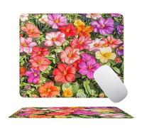 Mouse Pad Color Flowers, Mini Gaming Mouse Pad 300x250mm, Non-Slip Rubber Base for Stable Grip on Smooth Surfaces, Improved Precision and Speed, with Anti-Fray Stitched Edges Gifts for Men s0z-187