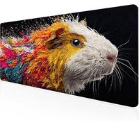 Mouse Pad Color Gaming Mouse Pad Guinea Pig Large Desk Mat 800x400x3mm,Work From Home Essentials Non-Slip Rubber Base Special Textured Water-Resistant Surface Wear-Resistant For Office Laptop Y1-613