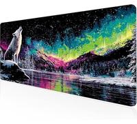 Mouse Pad Color Gaming Mouse Pad Wolf Large Desk Mat 1600x800x3mm,Work From Home Essentials Non-Slip Rubber Base Special Textured Water-Resistant Surface Wear-Resistant For Office PC,Laptop Y1-232