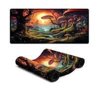 Mouse Pad Colorful Psychedelic Art Jungle Washable Mouse Mat 40x90cm Mice Pad Anti Fray Stitched Edges Non Slip Rubber Base Improved Precision And Speed