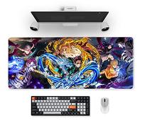 Mouse Pad Compatible with Demon Slayer - Large Gaming Anime Large Mouse Pad for Computer Non Slip Rubber Base | Compatible with Kimetsu No Yaiba 11.8 X 31.5in Home Office Long Mouse Mat