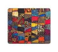 Mouse Pad Computer Mouse Mat with Anti-Slip Rubber Base African Style Patchwork Mouses Pad Waterproof Washable Mouses Mat Portable Keyboard Pad for Laptop Office Home 11.8"x9.8"