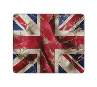 Mouse Pad Computer Mouse Mat with Anti-Slip Rubber Base British Flag Mouses Pad Waterproof Washable Mouses Mat Portable Keyboard Pad for Laptop Office Home 9.4"x7.9"