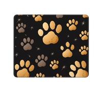 Mouse Pad Computer Mouse Mat with Anti-Slip Rubber Base Dog Paw Print Mouses Pad Waterproof Washable Mouses Mat Portable Keyboard Pad for Laptop Office Home 9.4"x7.9"