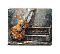 Mouse Pad Computer Mouse Mat with Anti-Slip Rubber Base Guitar Bass Music Musical Instruments Mouses Pad Waterproof Washable Mouses Mat Portable Keyboard Pad for Laptop Office Home 11.8"x9.8"