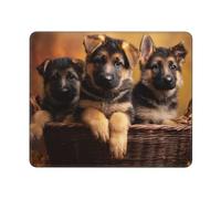 Mouse Pad Computer Mouse Mat with Anti-Slip Rubber Base Little German Shepherd Dog Mouses Pad Waterproof Washable Mouses Mat Portable Keyboard Pad for Laptop Office Home 9.4"x7.9"