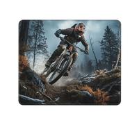 Mouse Pad Computer Mouse Mat with Anti-Slip Rubber Base Mountain Bike Tournament Mouses Pad Waterproof Washable Mouses Mat Portable Keyboard Pad for Laptop Office Home 9.4"x7.9"