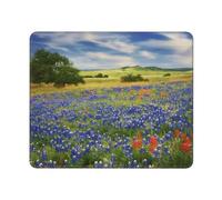 Mouse Pad Computer Mouse Mat with Anti-Slip Rubber Base Texas Bluebonnets Scenery Mouses Pad Waterproof Washable Mouses Mat Portable Keyboard Pad for Laptop Office Home 11.8"x9.8"