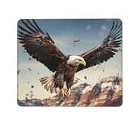 Mouse Pad Computer Mousepad with Anti-Slip Rubber Base An eagle flies over Mouse Mat Washable Gaming Mousepad Portable Keyboard Pad for Laptop Office Home 7 x 8.6 in