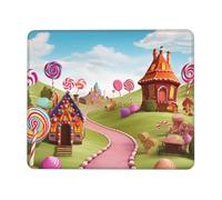 Mouse Pad Computer Mousepad with Anti-Slip Rubber Base Candy Land Mouse Mat Washable Gaming Mousepad Portable Keyboard Pad for Laptop Office Home 8.3 x 10.3 in