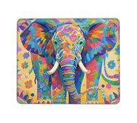 Mouse Pad Computer Mousepad with Anti-Slip Rubber Base Colorful Elephant Mouse Mat Washable Gaming Mousepad Portable Keyboard Pad for Laptop Office Home 7.9 x 9.5 in