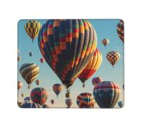 Mouse Pad Computer Mousepad with Anti-Slip Rubber Base Colorful Hot Air Balloon Mouse Mat Washable Gaming Mousepad Portable Keyboard Pad for Laptop Office Home 10 x 12 inch
