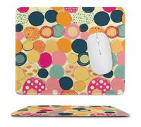 Mouse Pad Computer Mousepad with Anti-Slip Rubber Base Crazy Polka Dot Pattern Mouse Mat Washable Gaming Mousepad Portable Keyboard Pad for Laptop Office Home 9.8"x11.8"