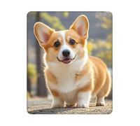 Mouse Pad Computer Mousepad with Anti-Slip Rubber Base Cute Corgi dog Mouse Mat Washable Gaming Mousepad Portable Keyboard Pad for Laptop Office Home 25x30 cm