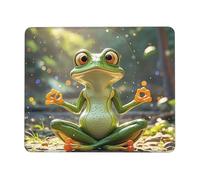 Mouse Pad Computer Mousepad with Anti-Slip Rubber Base Cute Funny Frog Doing Yoga Mouse Mat Washable Gaming Mousepad Portable Keyboard Pad for Laptop Office Home 10 x 12 inch