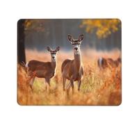 Mouse Pad Computer Mousepad with Anti-Slip Rubber Base Deer in Autumn Field Mouse Mat Washable Gaming Mousepad Portable Keyboard Pad for Laptop Office Home 7.9 x 9.5 in