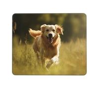 Mouse Pad Computer Mousepad with Anti-Slip Rubber Base Dog Running on the Grass Mouse Mat Washable Gaming Mousepad Portable Keyboard Pad for Laptop Office Home 7.9 x 9.5 in