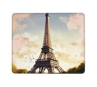 Mouse Pad Computer Mousepad with Anti-Slip Rubber Base Eiffel Tower Mouse Mat Washable Gaming Mousepad Portable Keyboard Pad for Laptop Office Home 7.9 x 9.5 in
