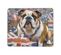 Mouse Pad Computer Mousepad with Anti-Slip Rubber Base English-Bulldog Mouse Mat Washable Gaming Mousepad Portable Keyboard Pad for Laptop Office Home 7 x 8.6 in