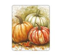 Mouse Pad Computer Mousepad with Anti-Slip Rubber Base Fall Watercolor Pumpkins Mouse Mat Washable Gaming Mousepad Portable Keyboard Pad for Laptop Office Home 25x30 cm