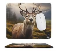Mouse Pad Computer Mousepad with Anti-Slip Rubber Base Funny Deer Mouse Mat Washable Gaming Mousepad Portable Keyboard Pad for Laptop Office Home 9.8"x11.8"