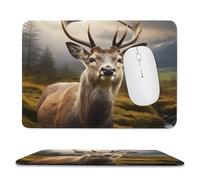 Mouse Pad Computer Mousepad with Anti-Slip Rubber Base Funny Deer Mouse Mat Washable Gaming Mousepad Portable Keyboard Pad for Laptop Office Home 7.9"x9.4"