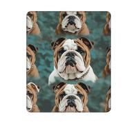 Mouse Pad Computer Mousepad with Anti-Slip Rubber Base Funny English Bulldog Mouse Mat Washable Gaming Mousepad Portable Keyboard Pad for Laptop Office Home 25x30 cm