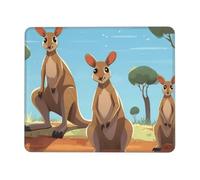 Mouse Pad Computer Mousepad with Anti-Slip Rubber Base Funny for Kangaroo Zoo Mouse Mat Washable Gaming Mousepad Portable Keyboard Pad for Laptop Office Home 8.3 x 10.3 in