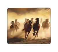 Mouse Pad Computer Mousepad with Anti-Slip Rubber Base Galloping Running Horses Mouse Mat Washable Gaming Mousepad Portable Keyboard Pad for Laptop Office Home 7.9 x 9.5 in