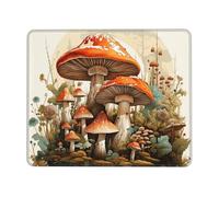 Mouse Pad Computer Mousepad with Anti-Slip Rubber Base Giant Mushroom Mouse Mat Washable Gaming Mousepad Portable Keyboard Pad for Laptop Office Home 7.9 x 9.5 in