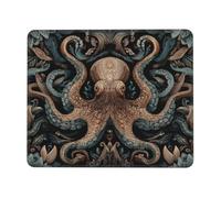 Mouse Pad Computer Mousepad with Anti-Slip Rubber Base Giant Octopus Mouse Mat Washable Gaming Mousepad Portable Keyboard Pad for Laptop Office Home 7.9 x 9.5 in
