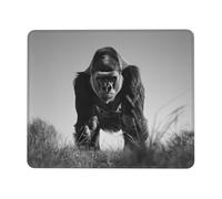 Mouse Pad Computer Mousepad with Anti-Slip Rubber Base Gorilla in the Grass Mouse Mat Washable Gaming Mousepad Portable Keyboard Pad for Laptop Office Home 10 x 12 inch