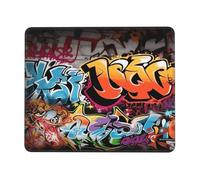 Mouse Pad Computer Mousepad with Anti-Slip Rubber Base Graffiti Hip Hop Mouse Mat Washable Gaming Mousepad Portable Keyboard Pad for Laptop Office Home 10 x 12 inch