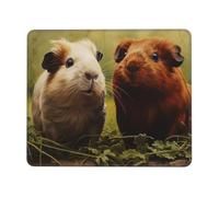Mouse Pad Computer Mousepad with Anti-Slip Rubber Base Guinea Pig on the Grass Mouse Mat Washable Gaming Mousepad Portable Keyboard Pad for Laptop Office Home 7 x 8.6 in