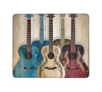 Mouse Pad Computer Mousepad with Anti-Slip Rubber Base Guitars art Mouse Mat Washable Gaming Mousepad Portable Keyboard Pad for Laptop Office Home 7.9 x 9.5 in