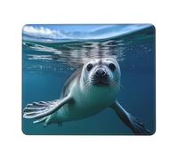 Mouse Pad Computer Mousepad with Anti-Slip Rubber Base Harp Seal Wallpaper Mouse Mat Washable Gaming Mousepad Portable Keyboard Pad for Laptop Office Home 8.3 x 10.3 in