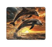Mouse Pad Computer Mousepad with Anti-Slip Rubber Base Jump out of the Water Mouse Mat Washable Gaming Mousepad Portable Keyboard Pad for Laptop Office Home 8.3 x 10.3 in