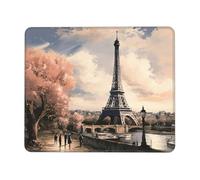Mouse Pad Computer Mousepad with Anti-Slip Rubber Base Vintage Style Eiffel Tower Paris Mouse Mat Washable Gaming Mousepad Portable Keyboard Pad for Laptop Office Home 7.9 x 9.5 in
