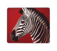 Mouse Pad Computer Mousepad with Anti-Slip Rubber Base Zebra Red Mouse Mat Washable Gaming Mousepad Portable Keyboard Pad for Laptop Office Home 8.3 x 10.3 in